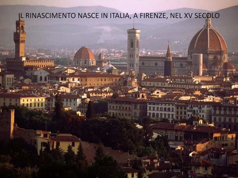 *
RINASCIMENTO
UMANESIMO
'400 IL RINASCIMENTO NASCE IN ITALIA, A FIRENZE, NEL XV SECOLO
Van
431
MEDRANY ADIDA
CATE
QAD Il termine Rinascimen