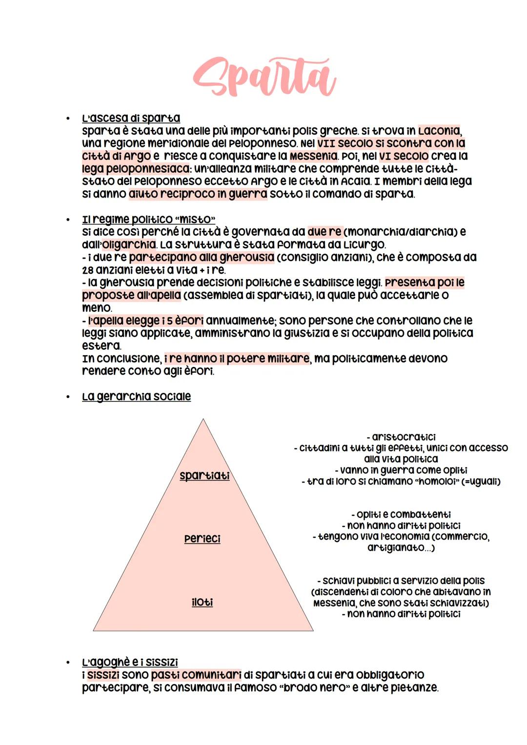# Sparta

- L'ascesa di sparta

sparta è stata una delle più importanti polis greche. si trova in Laconia,
una regione meridionale del Pelop