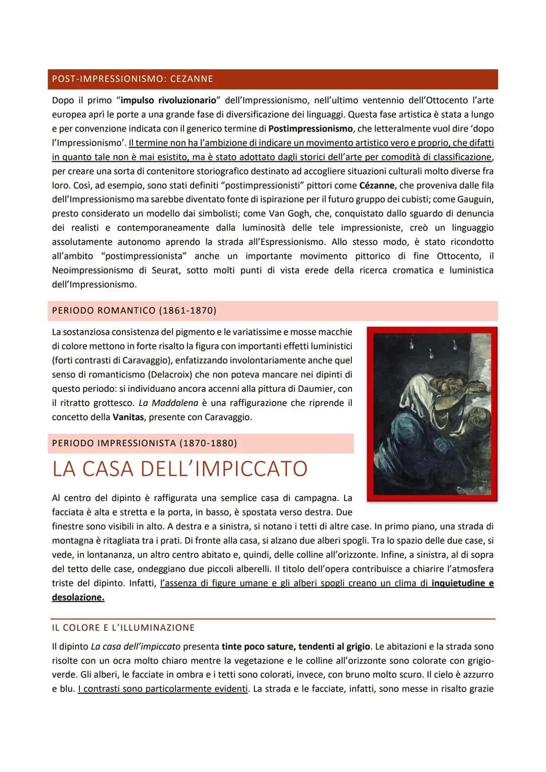 POST-IMPRESSIONISMO: CEZANNE
Dopo il primo "impulso rivoluzionario" dell'Impressionismo, nell'ultimo ventennio dell'Ottocento l'arte
europea