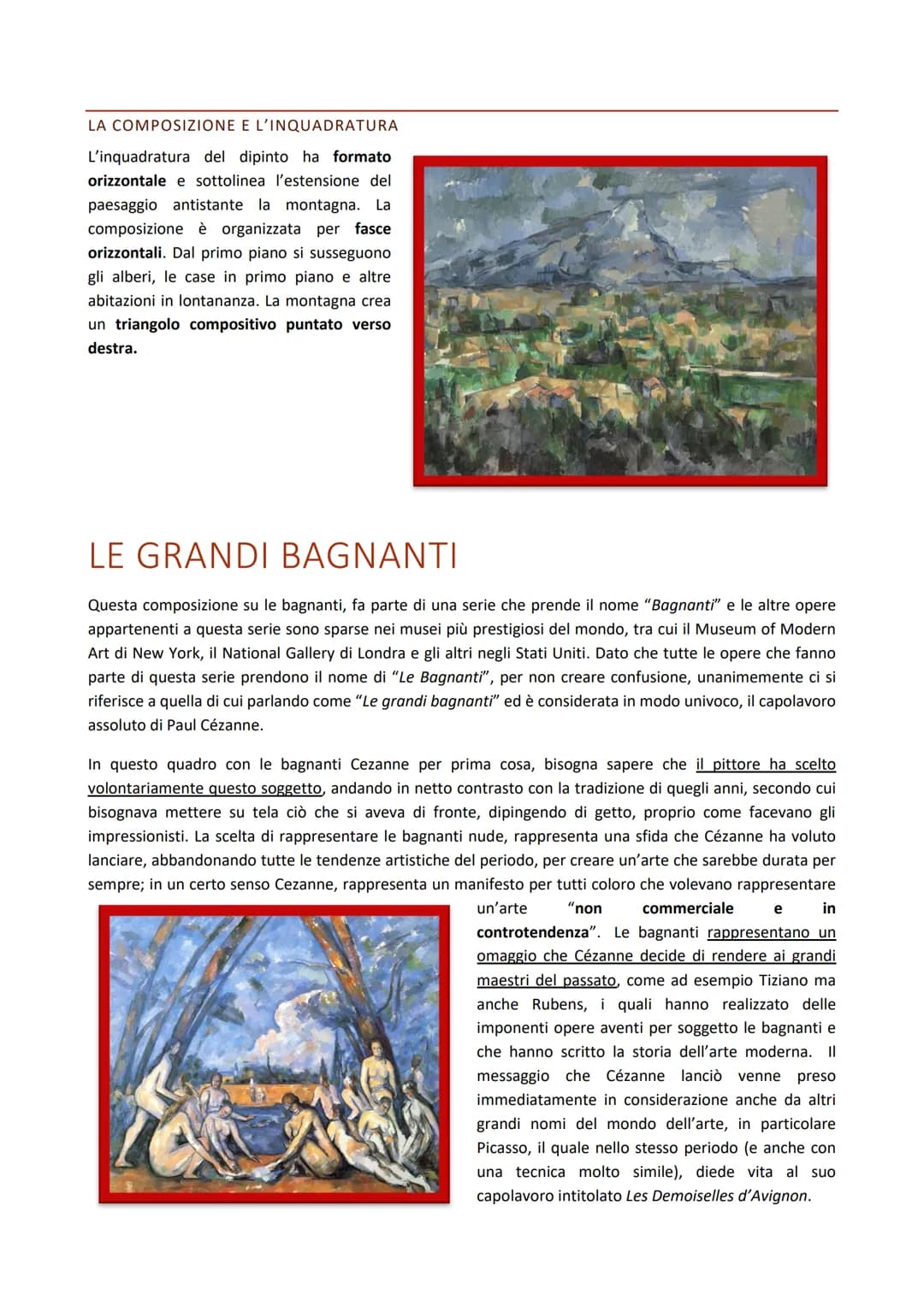 POST-IMPRESSIONISMO: CEZANNE
Dopo il primo "impulso rivoluzionario" dell'Impressionismo, nell'ultimo ventennio dell'Ottocento l'arte
europea