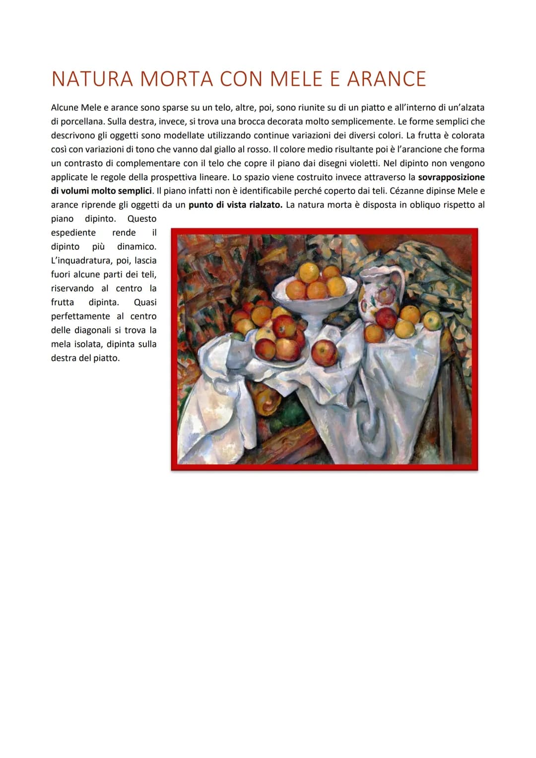 POST-IMPRESSIONISMO: CEZANNE
Dopo il primo "impulso rivoluzionario" dell'Impressionismo, nell'ultimo ventennio dell'Ottocento l'arte
europea