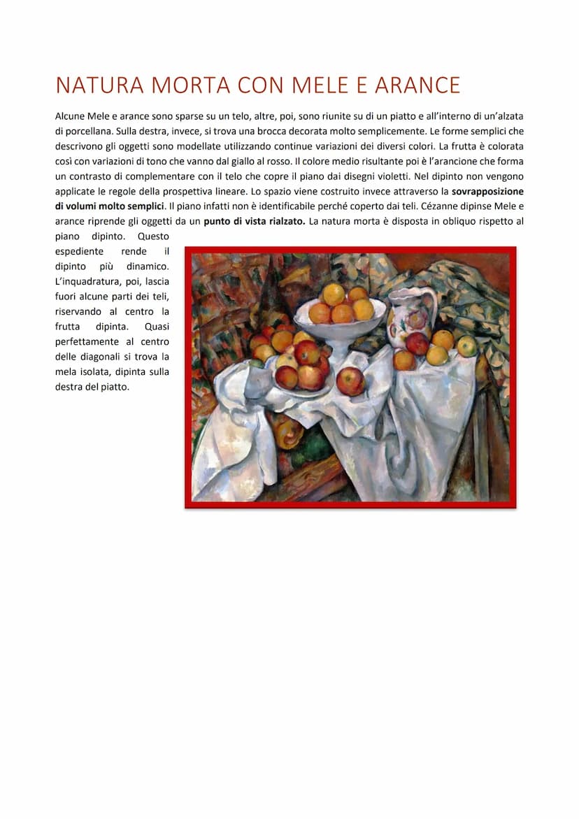 POST-IMPRESSIONISMO: CEZANNE
Dopo il primo "impulso rivoluzionario" dell'Impressionismo, nell'ultimo ventennio dell'Ottocento l'arte
europea