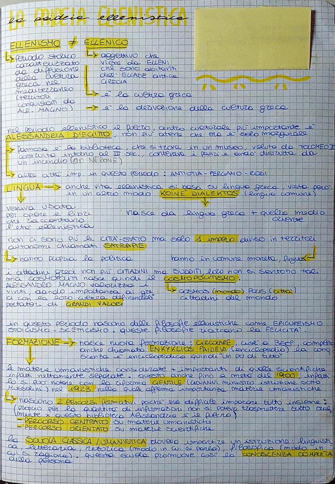 la paideia ellen
ELLENISHO # ELLENICO
Le periodo storico
caratterizzato
de diffusione
della cultura
greca nee
mediterraneo
(territor
conquis