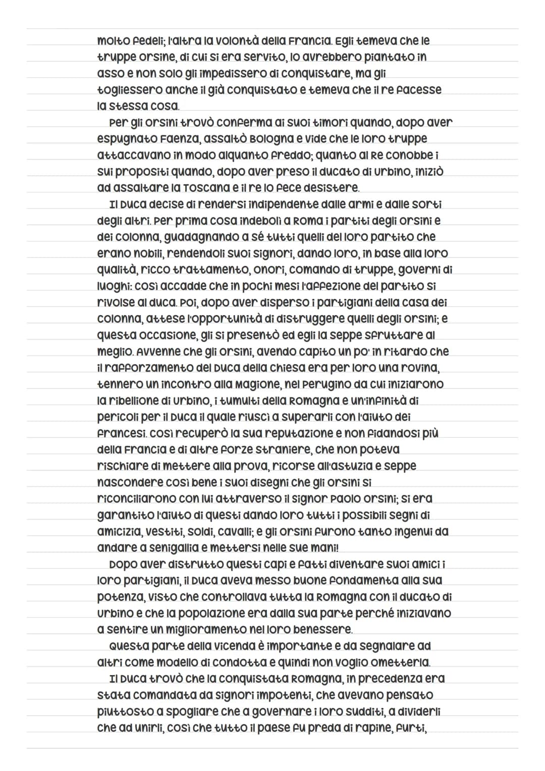 Niccolò Machiavelli
Nasce a Firenze nel 1469 da una famiglia borghese e ricevette un'istruzione di tipo
umanistico basato sui classici latin