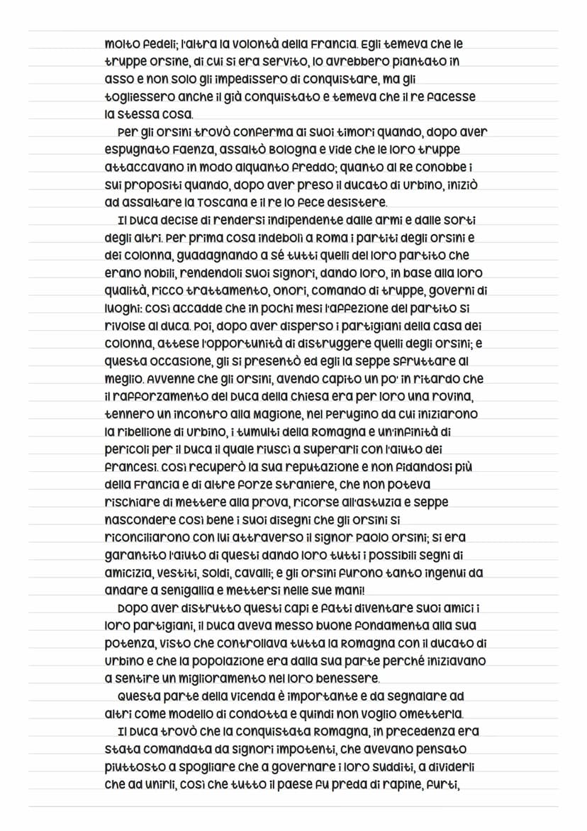 Niccolò Machiavelli
Nasce a Firenze nel 1469 da una famiglia borghese e ricevette un'istruzione di tipo
umanistico basato sui classici latin