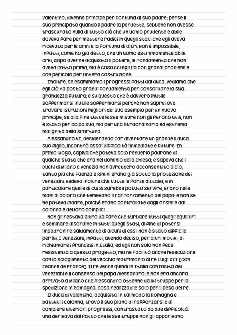 Niccolò Machiavelli
Nasce a Firenze nel 1469 da una famiglia borghese e ricevette un'istruzione di tipo
umanistico basato sui classici latin
