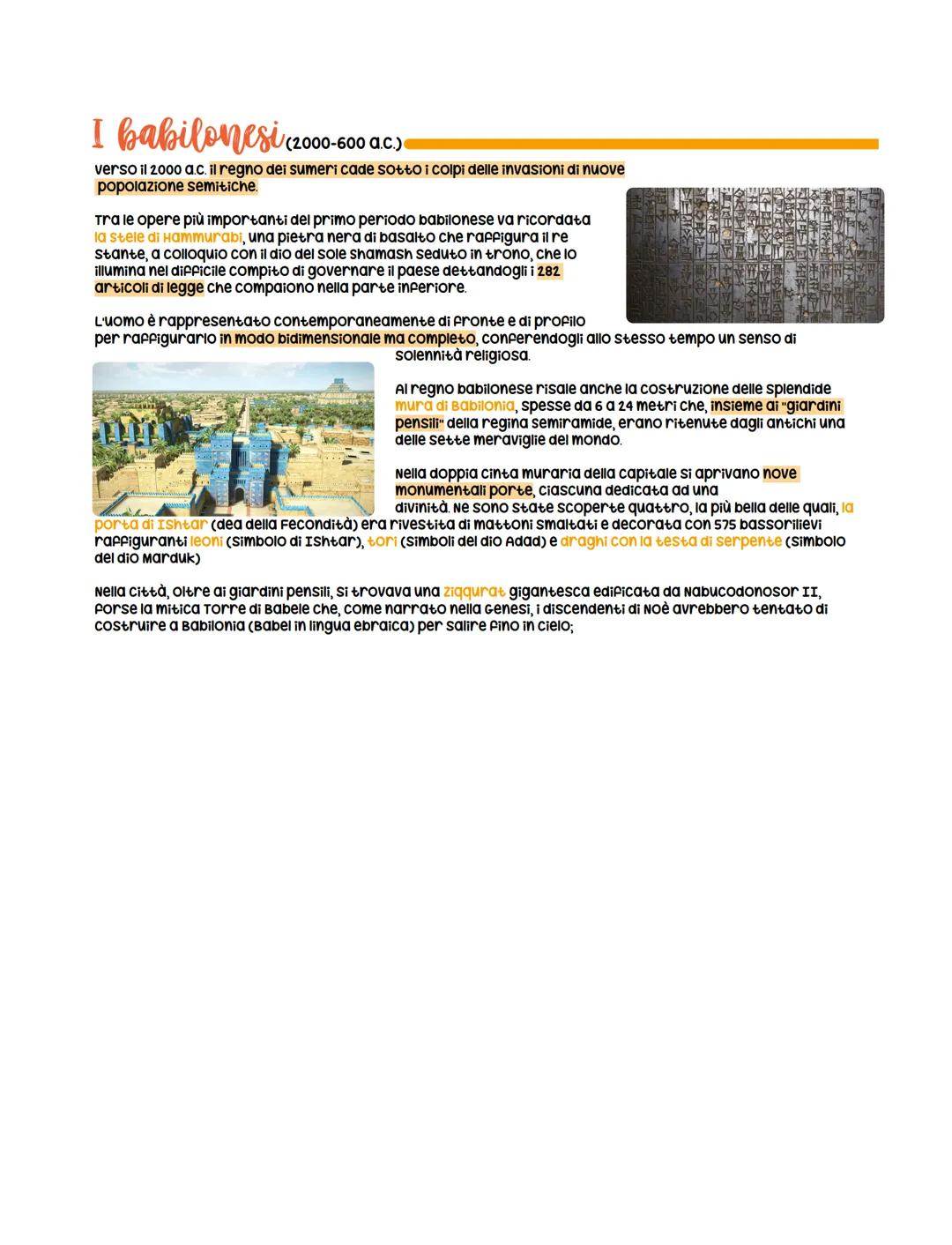 I sumeri (3500-1700 a.c.)
stanziatisi presso le poci del Tigri e dell'Eufrate intorno al 3500 a.c. sono ricordati per l'invenzione della
scr