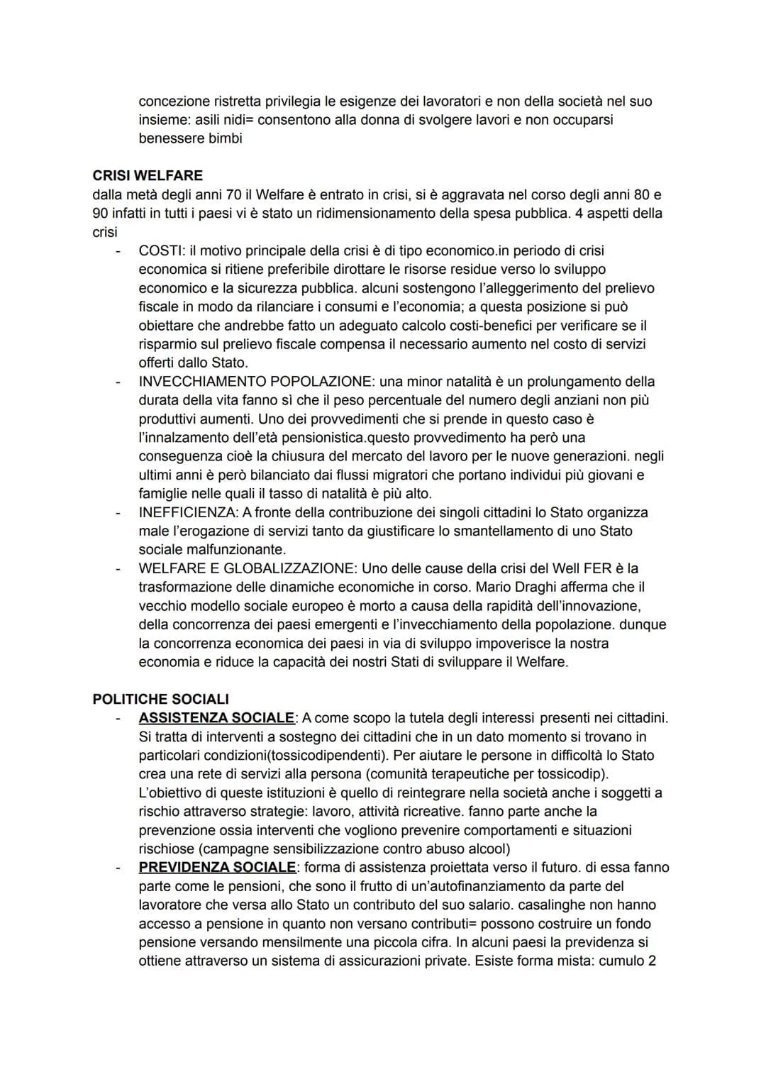CHE COS'E IL WELFARE?
Welfare State o stato sociale è un insieme di politiche pubbliche, dirette a migliorare le
condizioni di vita garanten