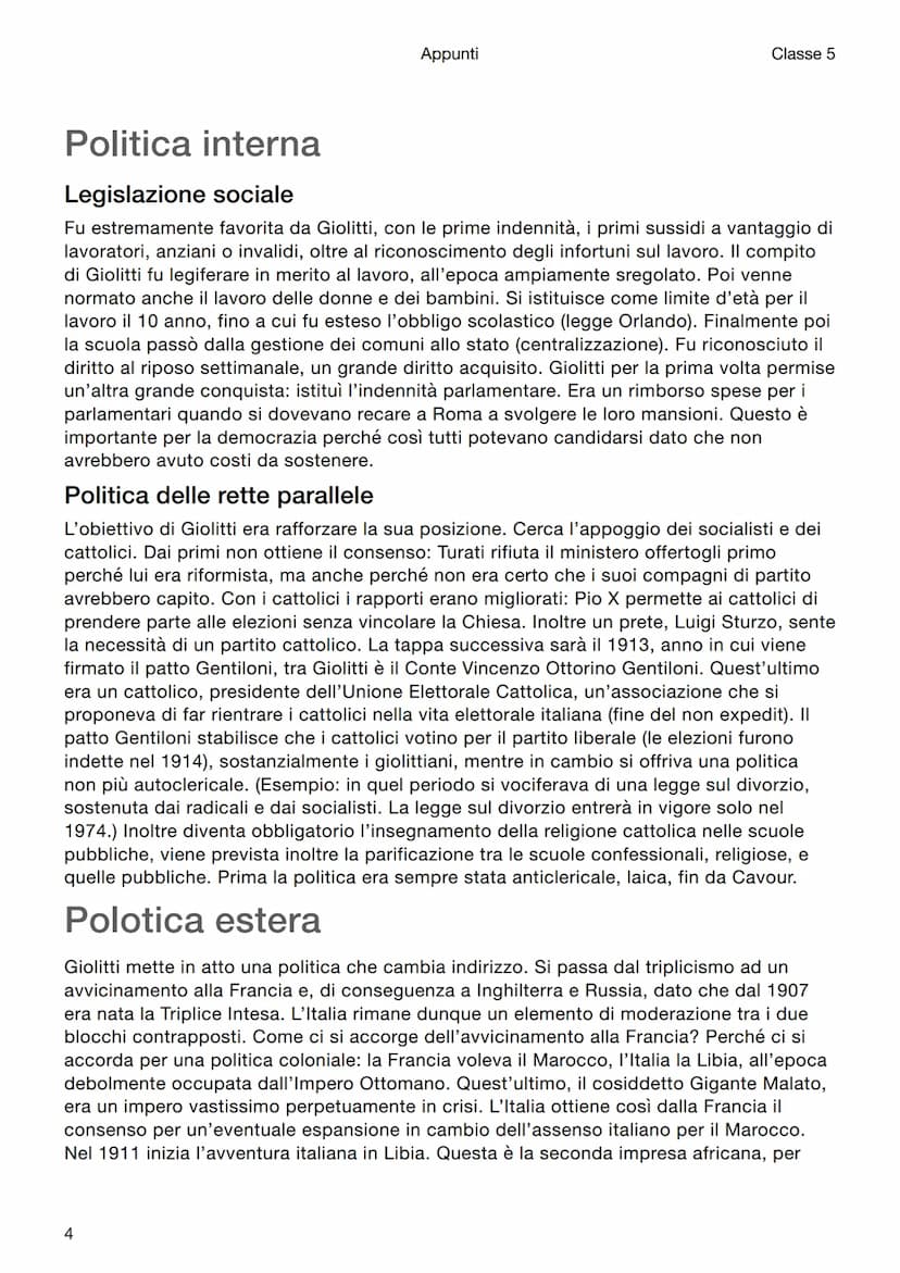 Appunti
Classe 5
Storia
L'età giolittiana
Introduzione
Morto Umberto I sale al trono il giovane Vittorio Emanuele III, che fu raggiunto dall