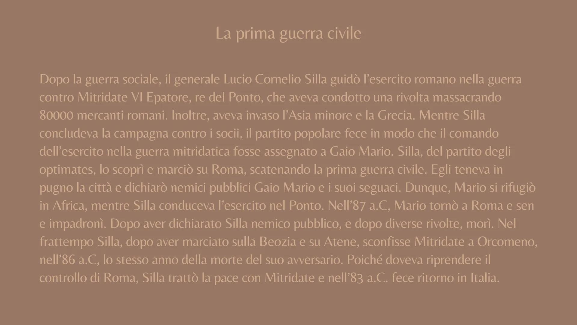 # La crisi della repubblica

I tentativi di riforma sociale dei Gracchi
Gaio Mario e le riforme dell'esercito
La guerra sociale e la prima g