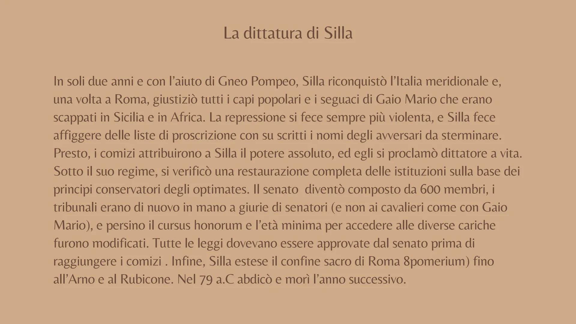 # La crisi della repubblica

I tentativi di riforma sociale dei Gracchi
Gaio Mario e le riforme dell'esercito
La guerra sociale e la prima g