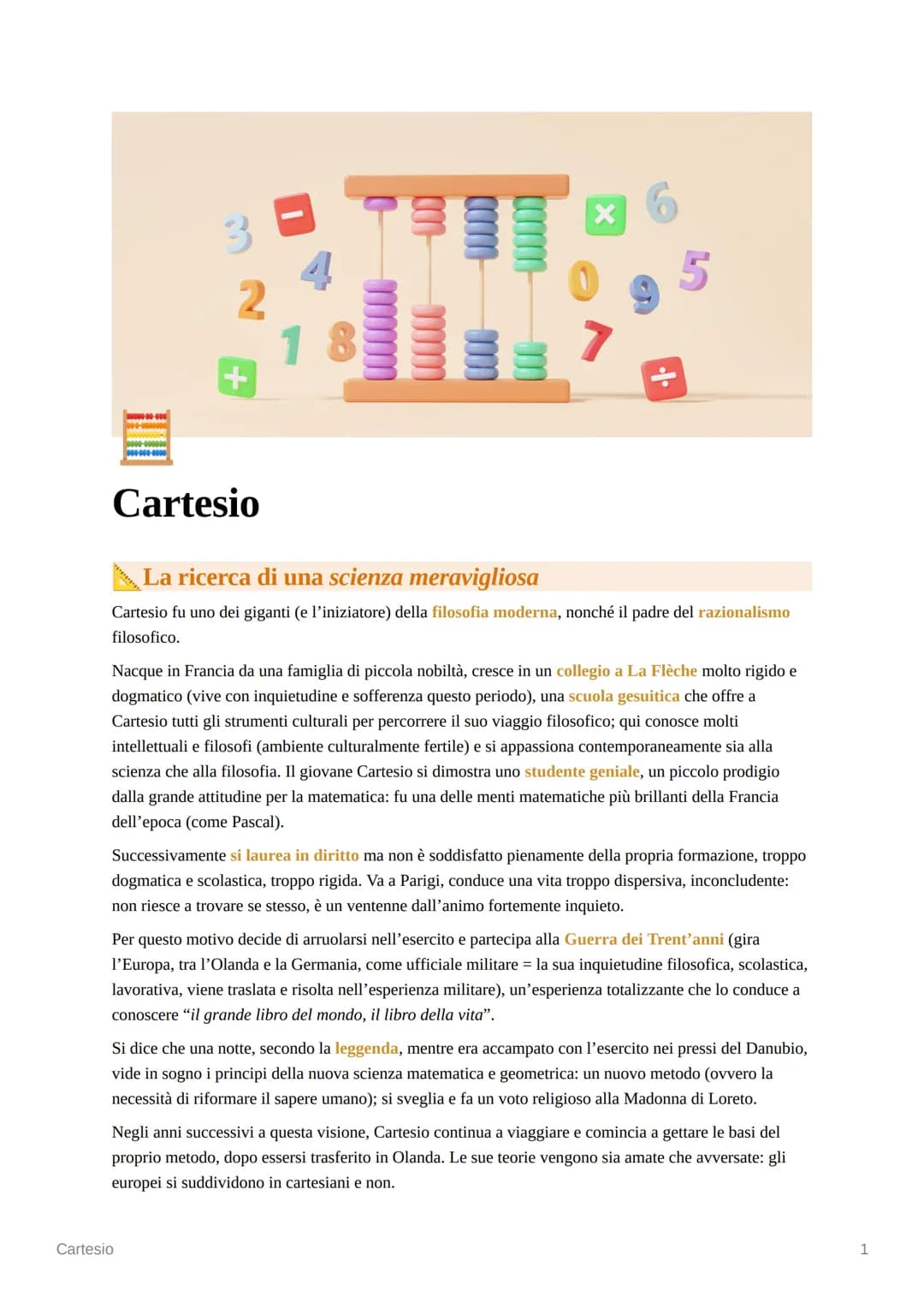 0000000-000
00-0-0000000
0000-000000
000000-0000
Cartesio
**********
1
-100
X
La ricerca di una scienza meravigliosa
Cartesio fu uno dei gig