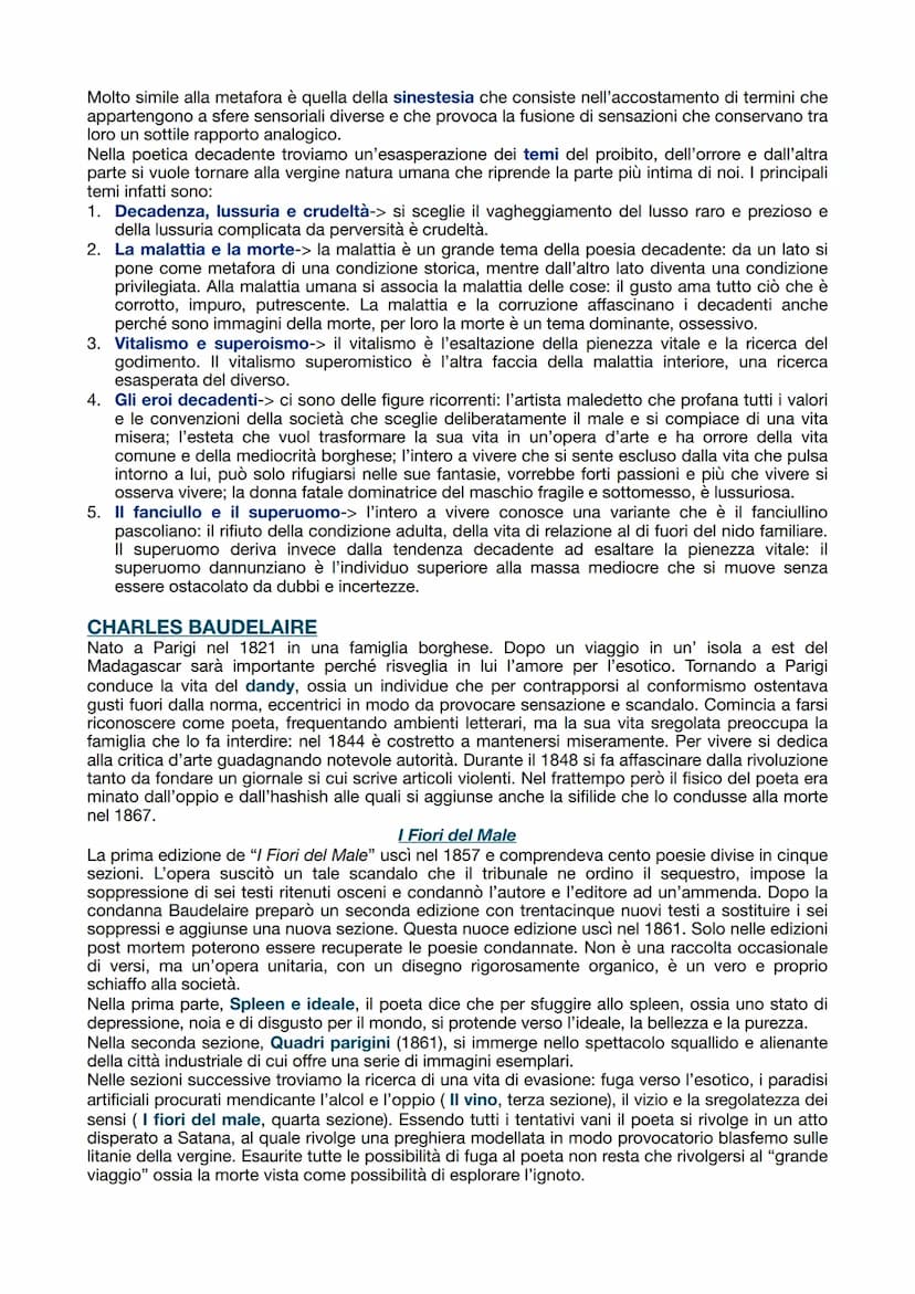 DECADENTISMO
Nel maggio 1883 Verlaine pubblica sul giornale parigino "Le Chat Noir" un sonetto dal titolo
"Langueur" (Languore) in cui affer