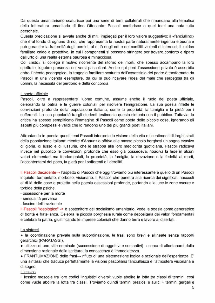 GIOVANNI PASCOLI
PERCHÉ PASCOLI È UN CLASSICO?
1.Perché è il maggiore rappresentante italiano della poesia simbolista.
2. Perché come nessun