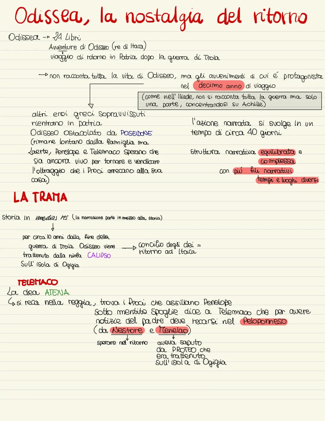 Odissea, la nostalgia del ritorno
24 Libri
Avventure di Odissec (re di Itaca)
viaggio di ritorno in Patrice dopo la guerra di Troia
Odissea
