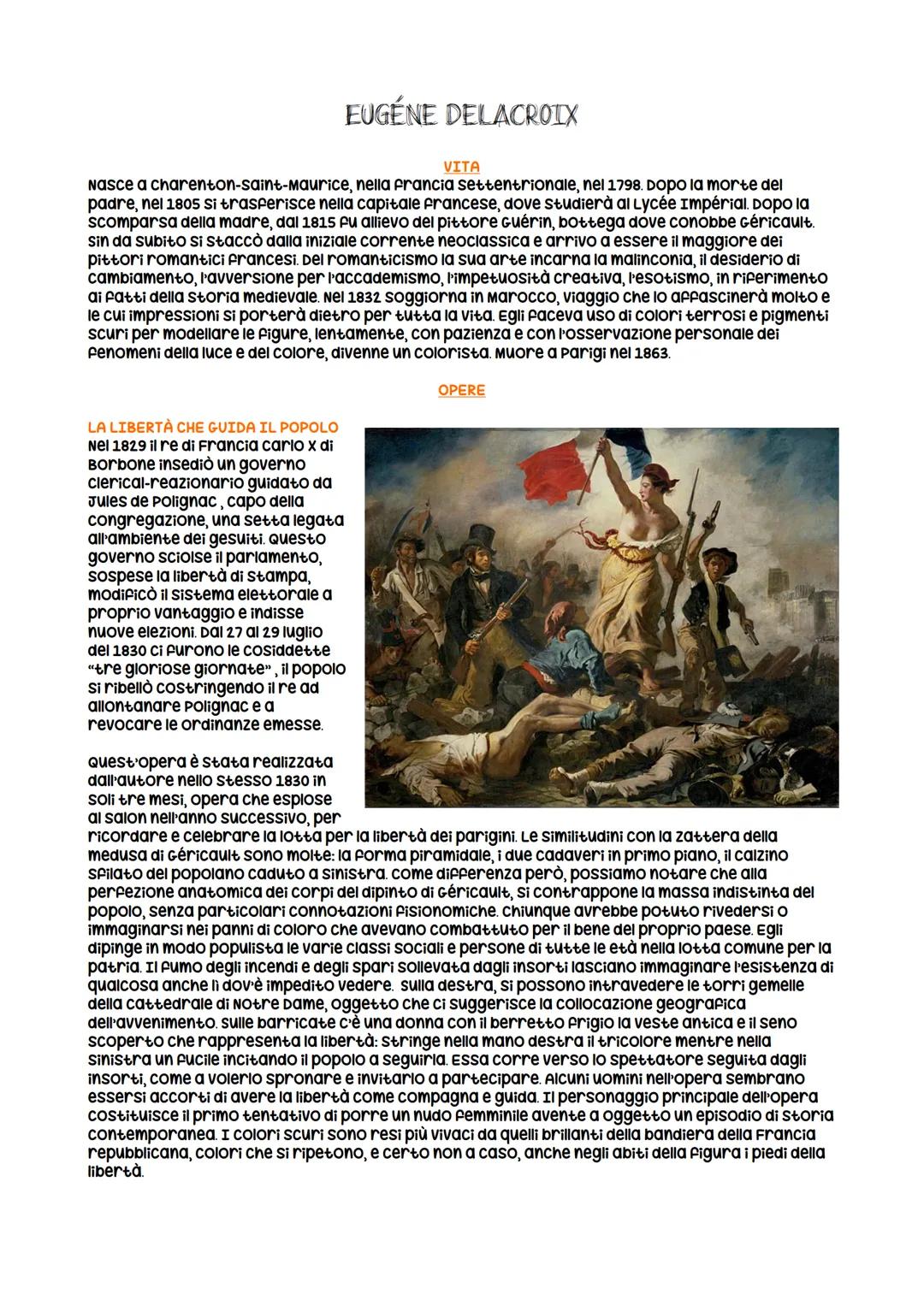 # THÉODORE GÉRICAULT

## VITA

Nasce a Rouen nel 1791, durante la giovinezza si trasferisce a Parigi con la famiglia. Già da allora
era noto