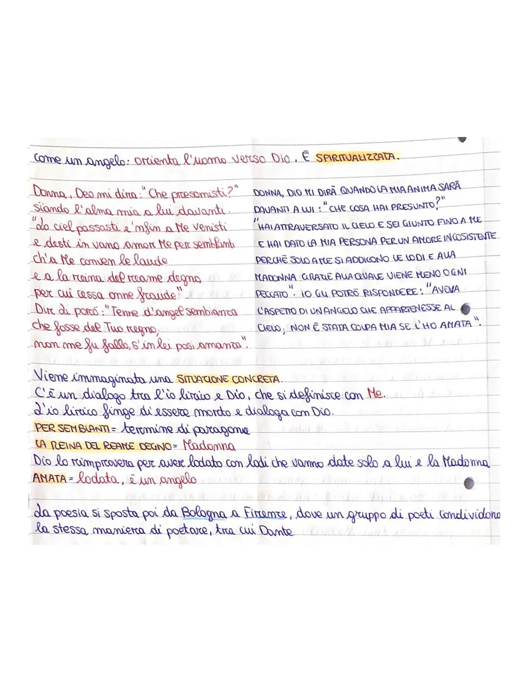 Al cor gentil rempaira
sempre amore
E un documento di poetica, il MANIFESTO dello Stil Novo
Considerato l'atto costitutivo dello Stil Novo, 