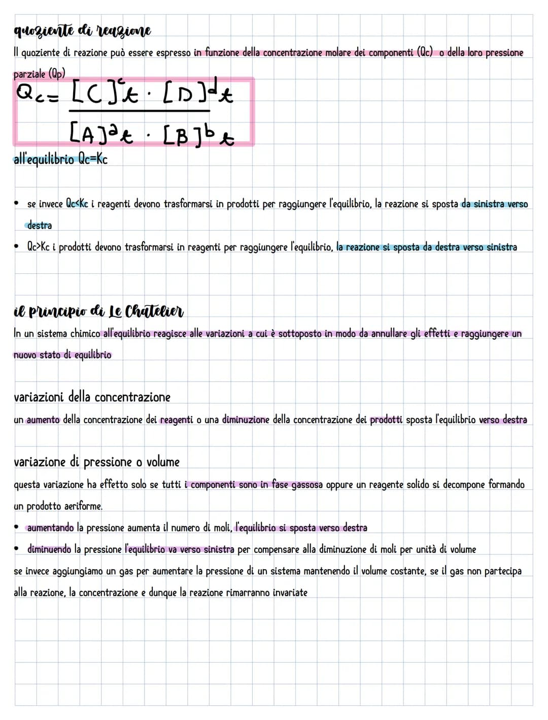 L'equilibrio chimico
Una reazione chimica può essere:
• reversibile quando avviene in una sola direzione
• irreversibile quando avviene in e