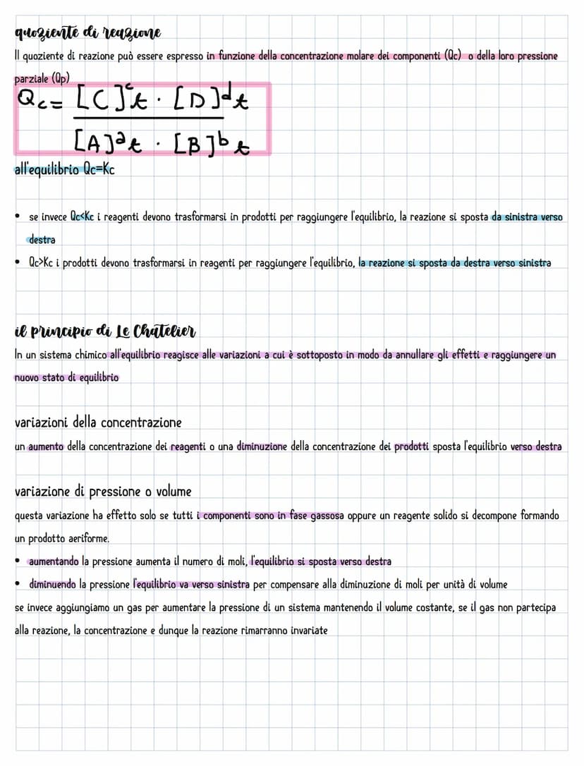 L'equilibrio chimico
Una reazione chimica può essere:
• reversibile quando avviene in una sola direzione
• irreversibile quando avviene in e