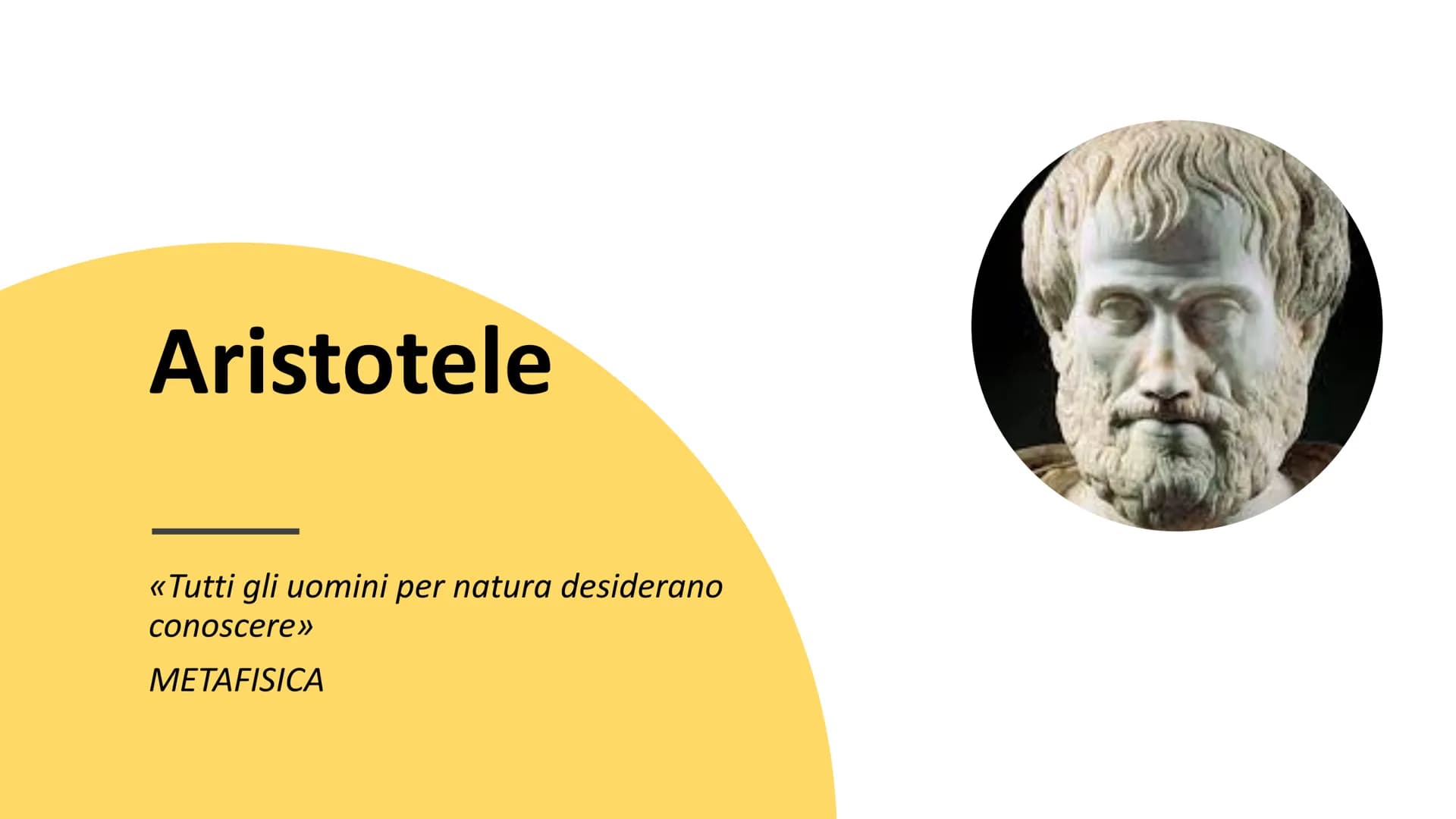 Aristotele
«Tutti gli uomini per natura desiderano
conoscere>>
METAFISICA Platone e Aristotele
La scuola di Atene (1509-1510)
Raffaello Sanz