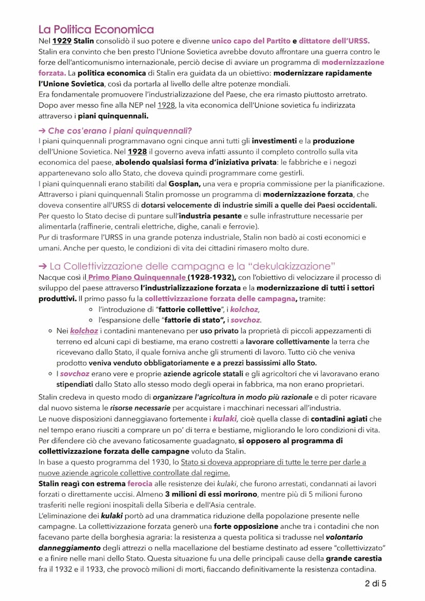 Lo Stalinismo
La Lotta per la successione a Lenin
Nell'aprile del 1922 Stalin fu nominato segretario del Partito Comunista dell'Unione Sovie