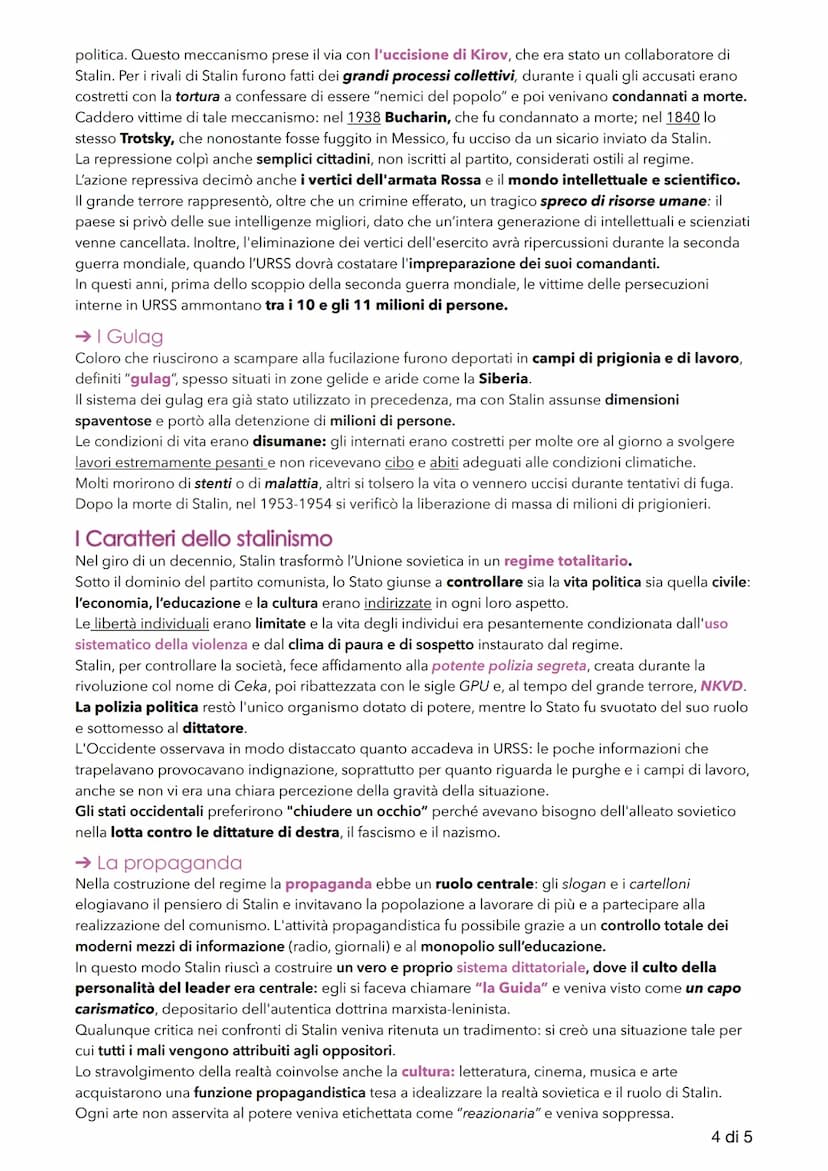 Lo Stalinismo
La Lotta per la successione a Lenin
Nell'aprile del 1922 Stalin fu nominato segretario del Partito Comunista dell'Unione Sovie