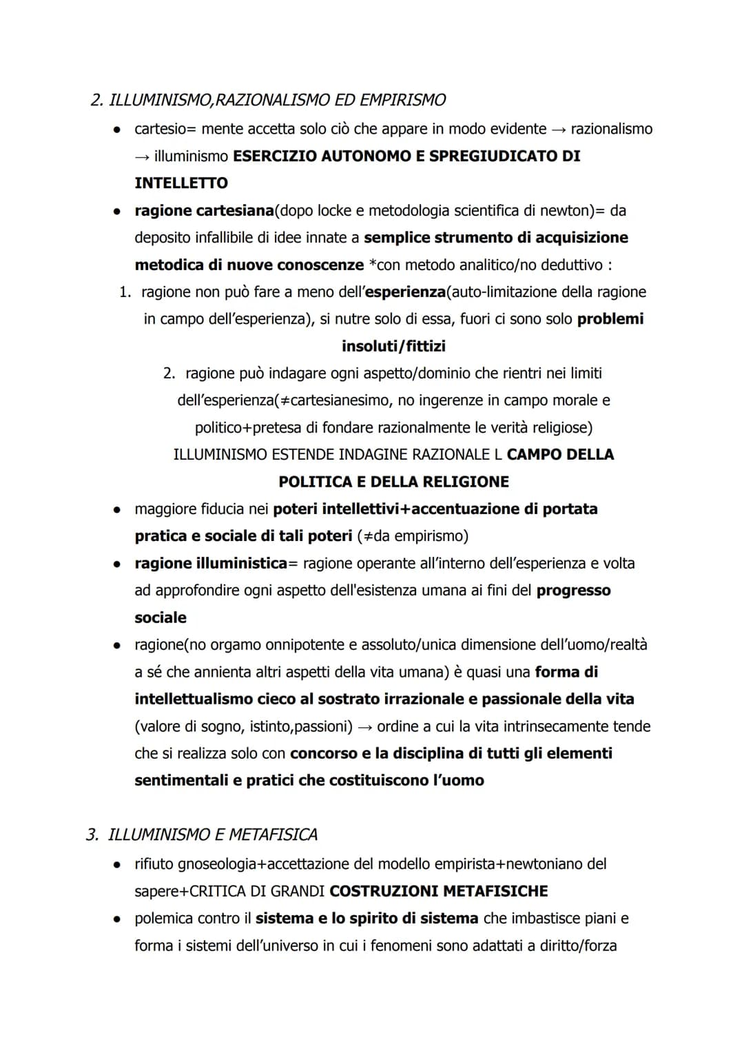 1. IL PROGRAMMA ILLUMINISTICO *18esimo secolo
• illuminismo mira ad esaltare i poteri razionali dell'uomo+avvalersi di
ragione in modo liber