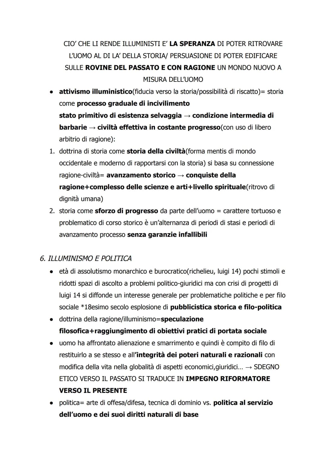 1. IL PROGRAMMA ILLUMINISTICO *18esimo secolo
• illuminismo mira ad esaltare i poteri razionali dell'uomo+avvalersi di
ragione in modo liber