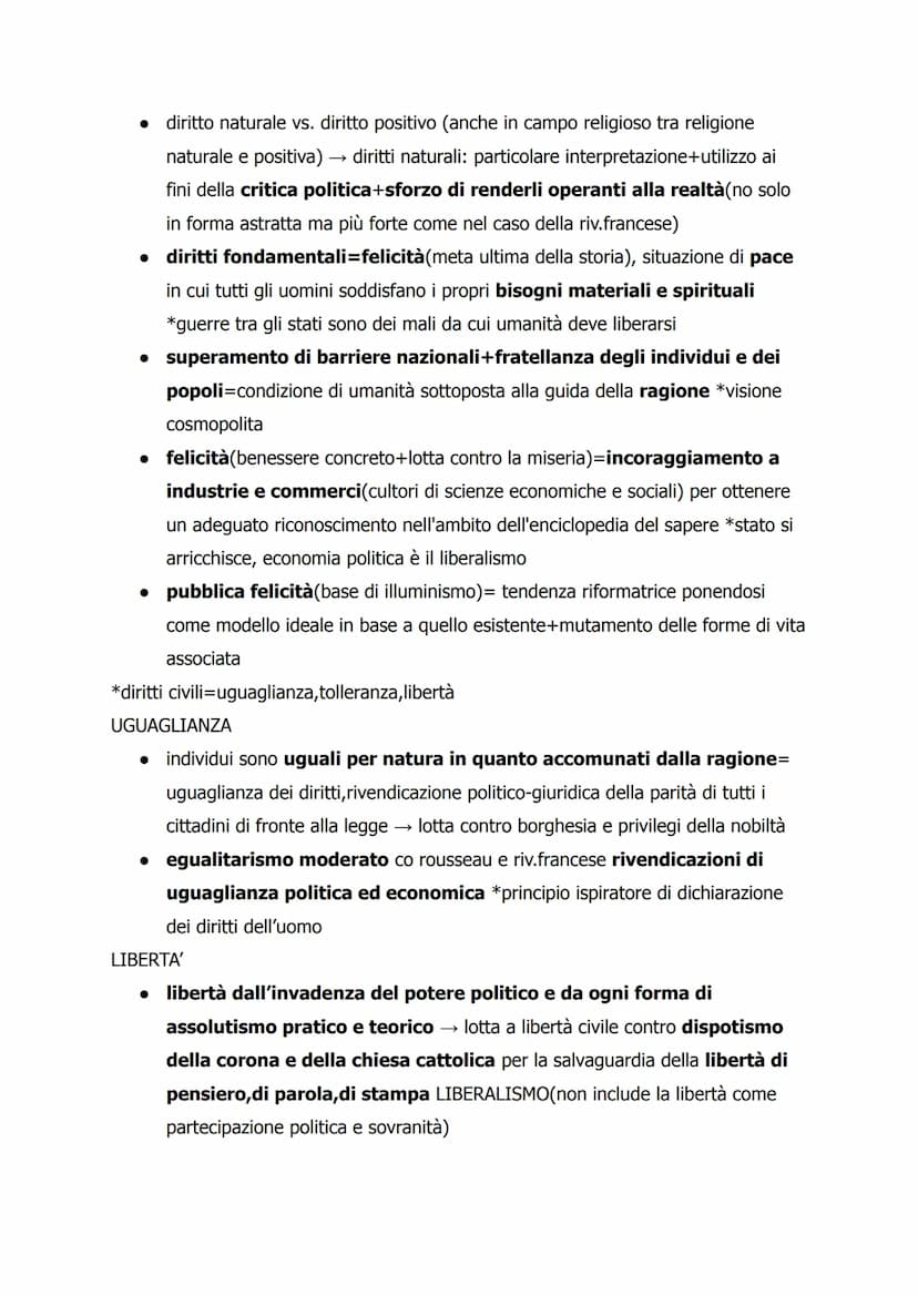 1. IL PROGRAMMA ILLUMINISTICO *18esimo secolo
• illuminismo mira ad esaltare i poteri razionali dell'uomo+avvalersi di
ragione in modo liber