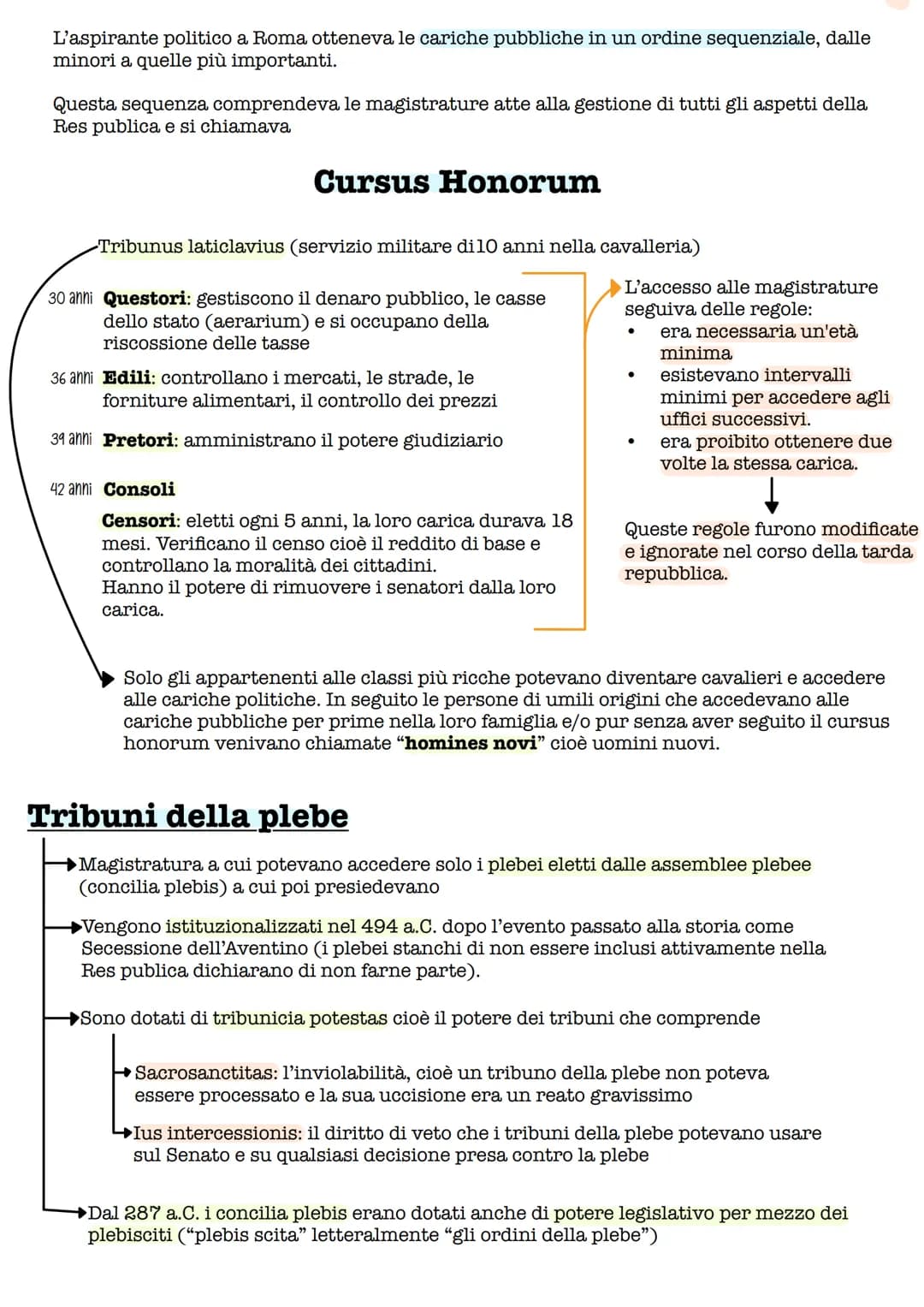 Organizzazione della res publica
In epoca repubblicana i cittadini sentirono sempre una forte repulsione per la
tirannide e la monarchia.
Og