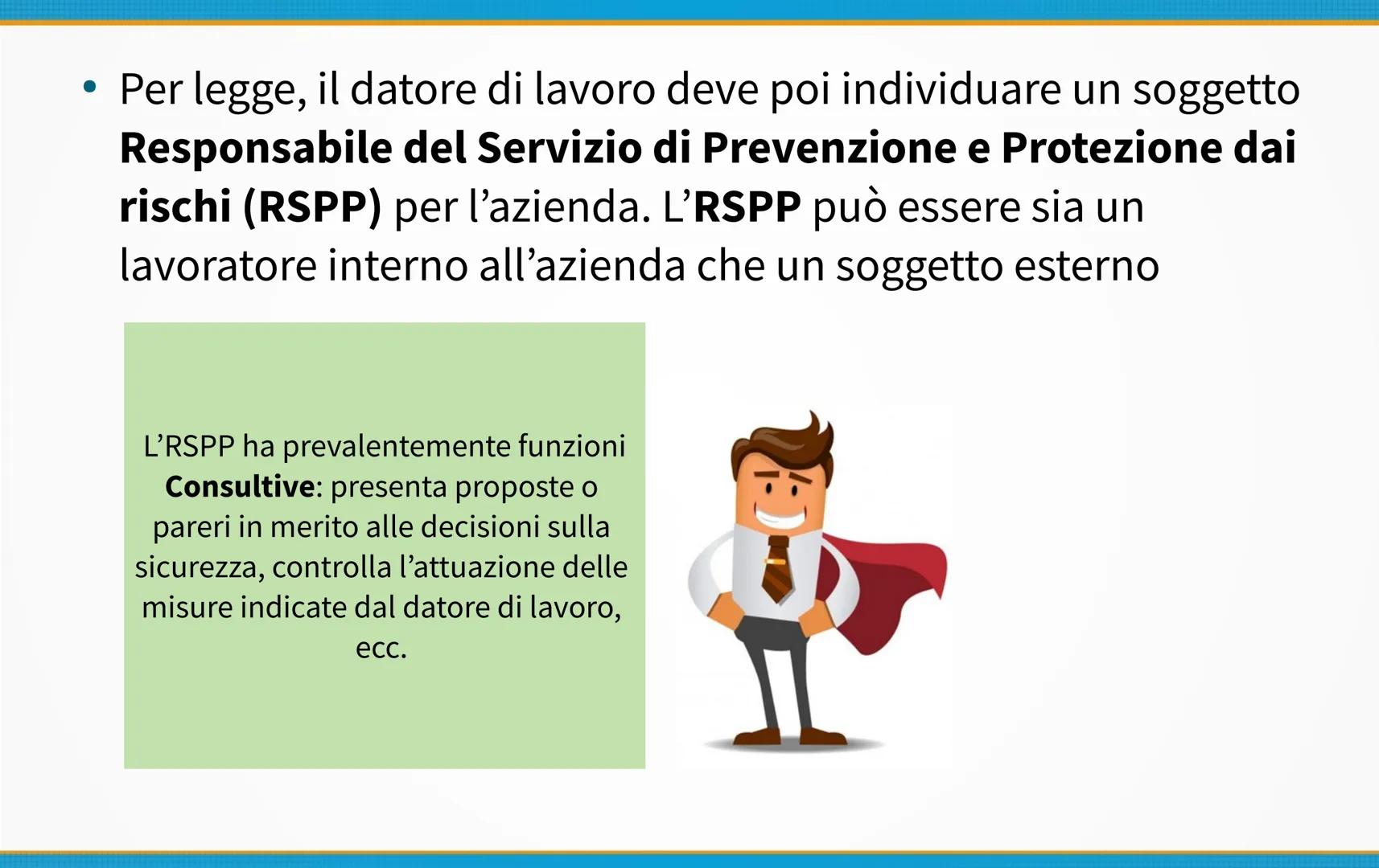 Sicurezza negli ambienti
di lavoro
- L'inquadramento normativo D.lgs 81/08
- Organizzazione della prevenzione aziendale
- Soggetti aziendali