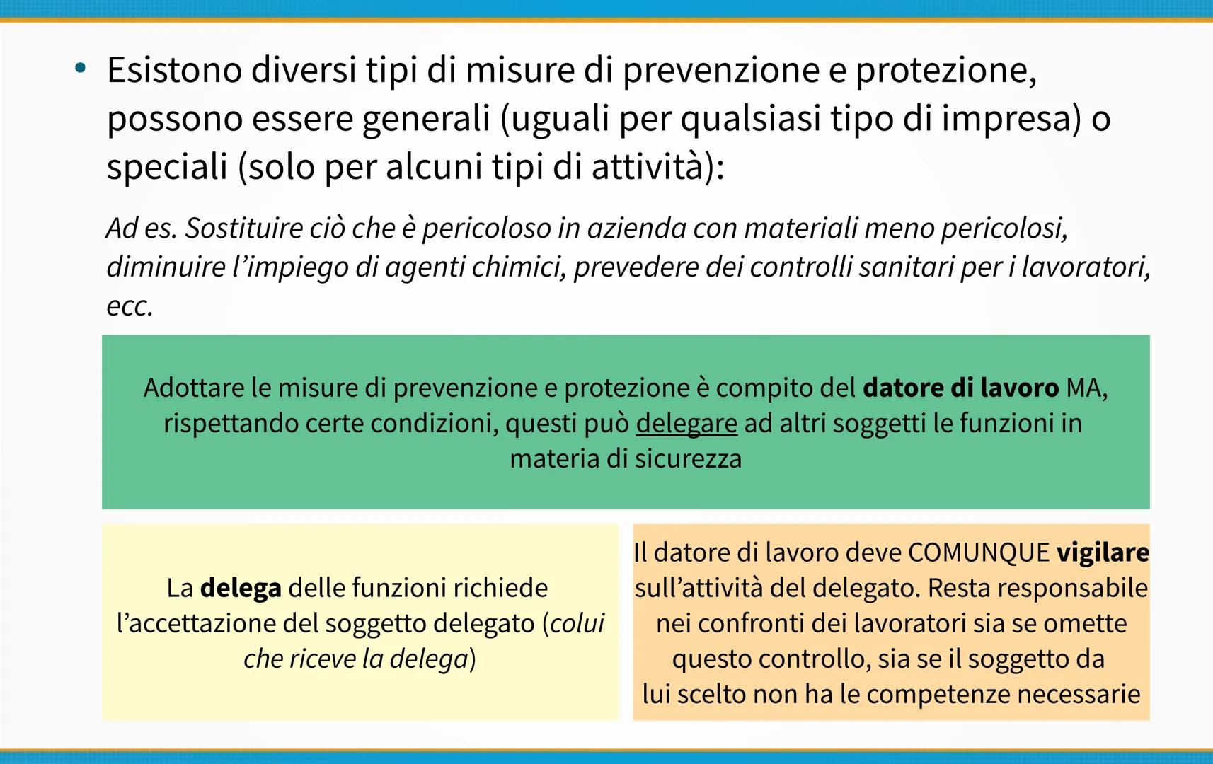 Sicurezza negli ambienti
di lavoro
- L'inquadramento normativo D.lgs 81/08
- Organizzazione della prevenzione aziendale
- Soggetti aziendali