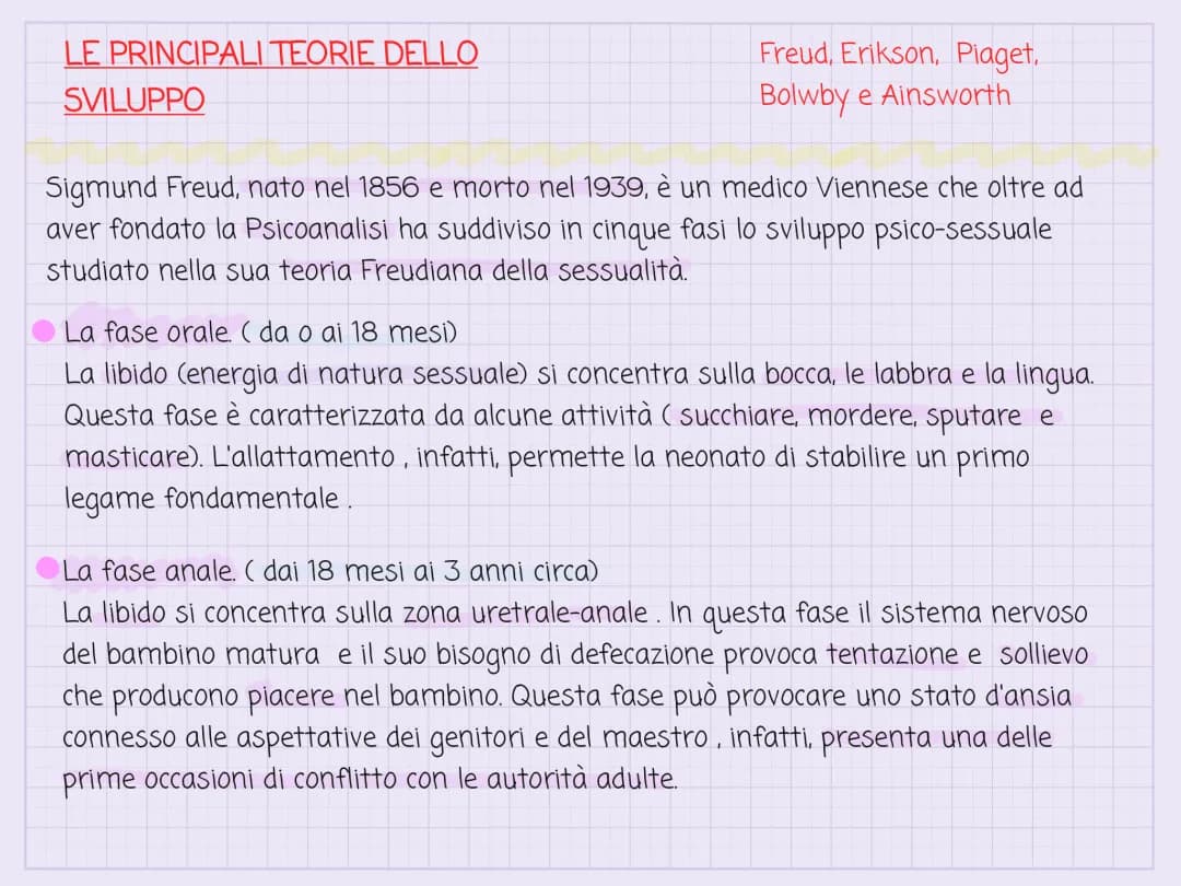 Freud e le Fasi dello Sviluppo: Dalla Fase Orale a Erik Erikson