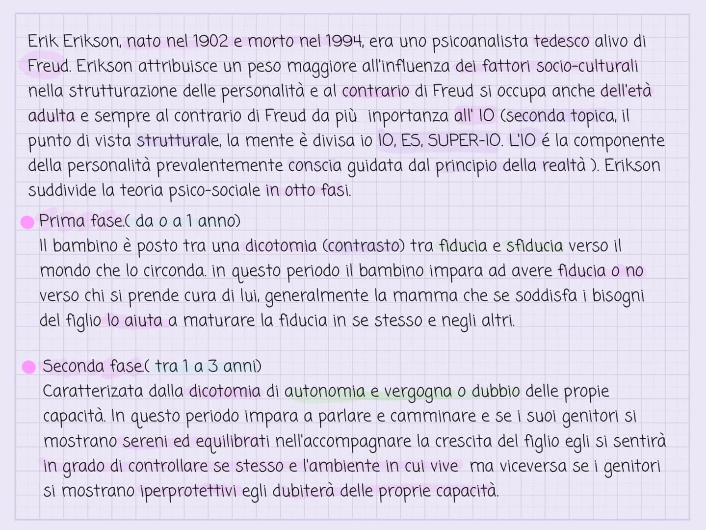 LE PRINCIPALI TEORIE DELLO
SVILUPPO
Freud, Erikson, Piaget.
Bolwby e Ainsworth
Sigmund Freud, nato nel 1856 e morto nel 1939, è un medico Vi