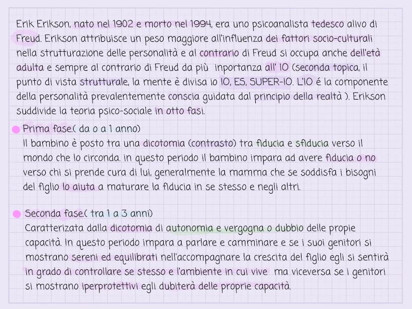 LE PRINCIPALI TEORIE DELLO
SVILUPPO
Freud, Erikson, Piaget.
Bolwby e Ainsworth
Sigmund Freud, nato nel 1856 e morto nel 1939, è un medico Vi
