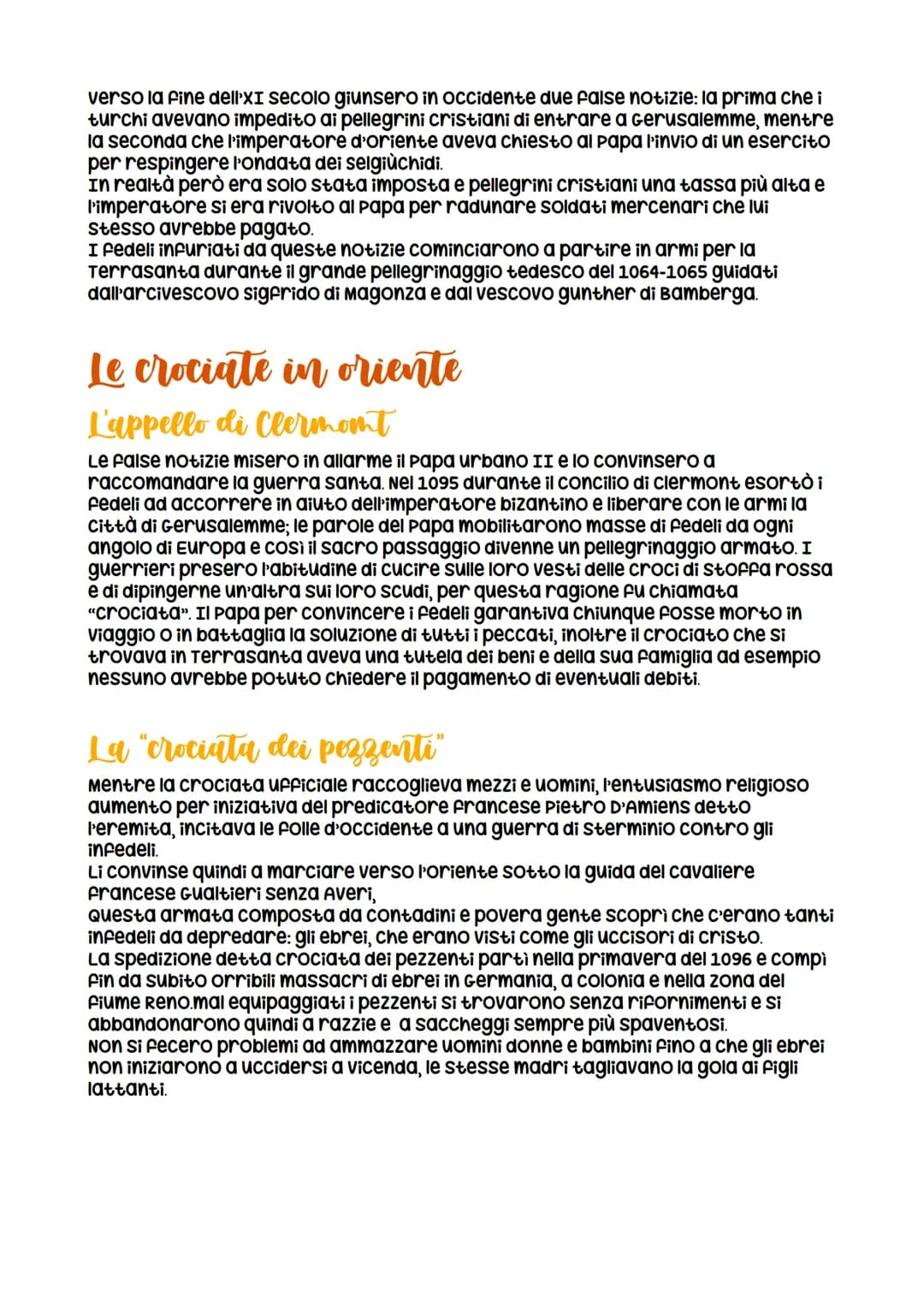 Le crociate in oriente e in
Occidente
Il pellegrinaggio in Terrasanta
un atto di devozione
L'XI secolo è stato un periodo di grande crescita