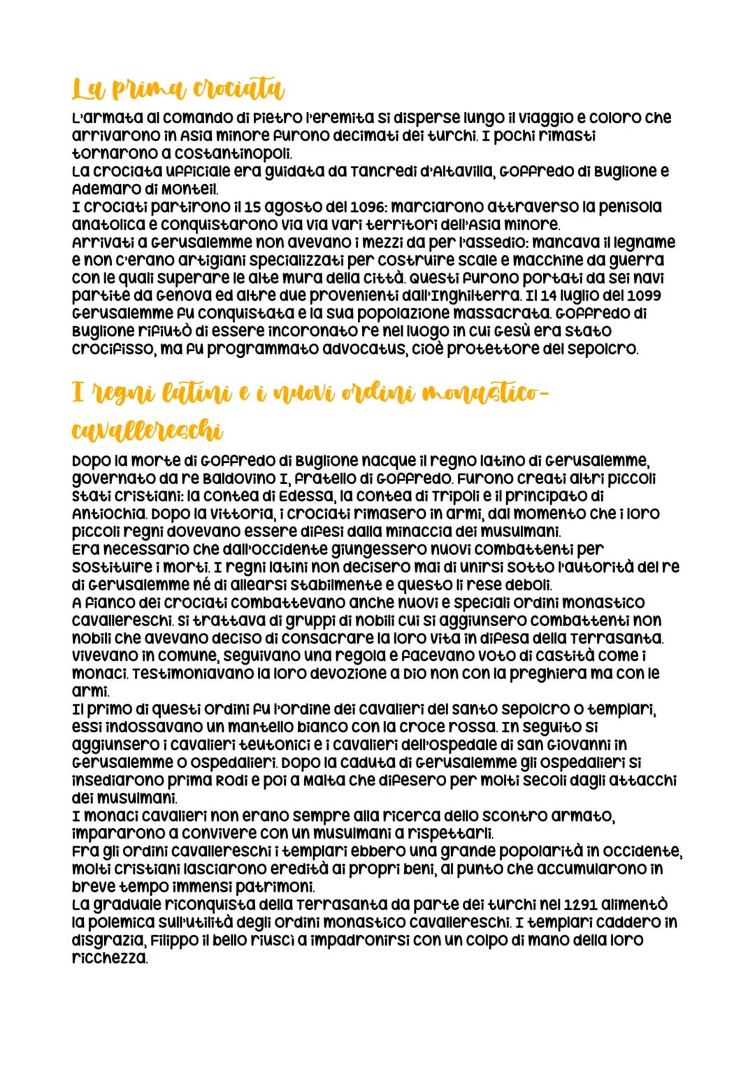 Le crociate in oriente e in
Occidente
Il pellegrinaggio in Terrasanta
un atto di devozione
L'XI secolo è stato un periodo di grande crescita