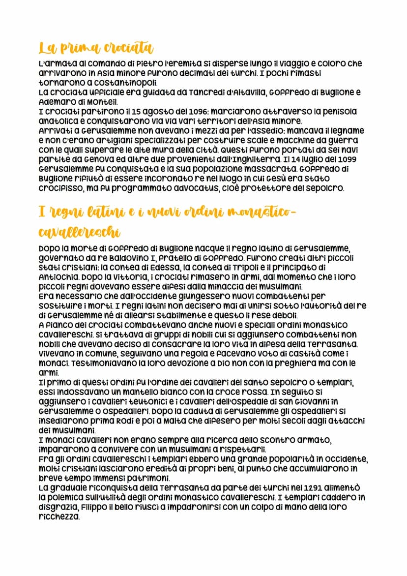 Le crociate in oriente e in
Occidente
Il pellegrinaggio in Terrasanta
un atto di devozione
L'XI secolo è stato un periodo di grande crescita
