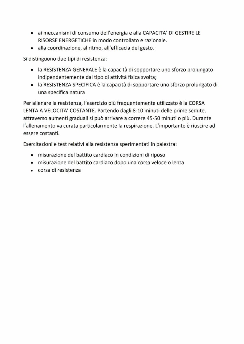 LE CAPACITA' CONDIZIONALI
Le capacità condizionali sono delle capacità che hanno bisogno di essere allenate
spesso e continuamente per far s