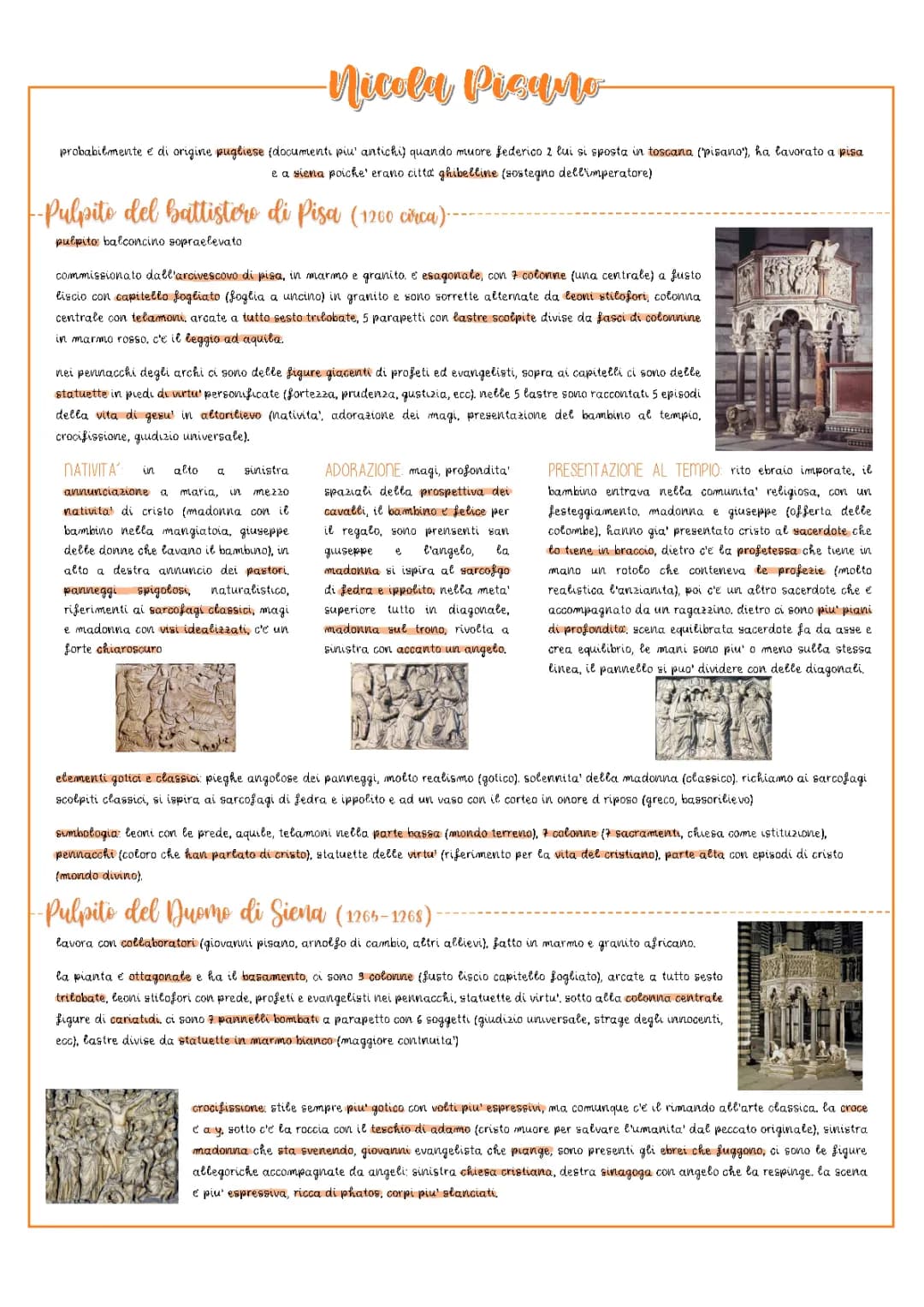 Nicola Pisano e i Suoi Pulpiti: Analisi e Descrizione