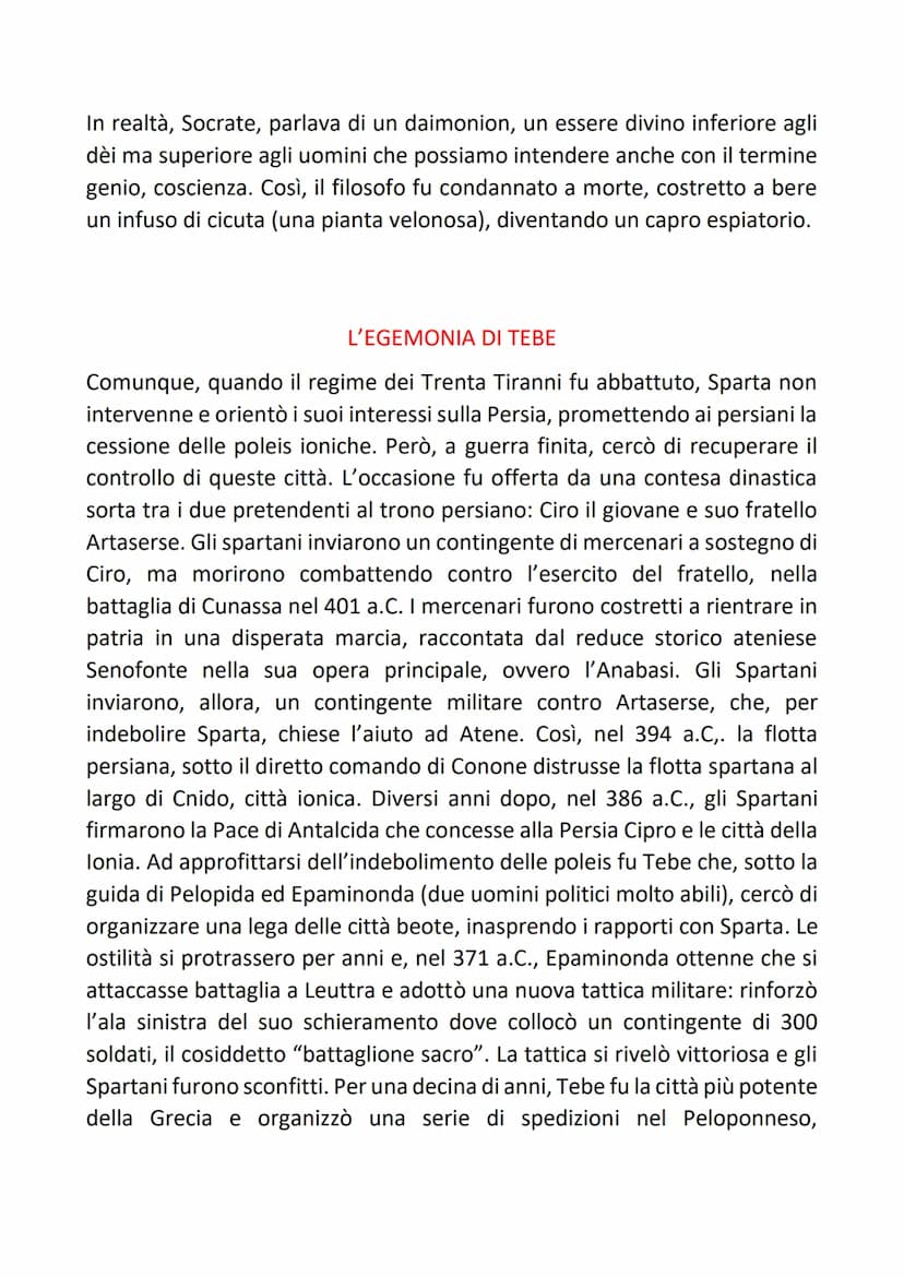 LA CRISI DELLE POLEIS
Dopo la Guerra del Peloponneso, nel mondo delle poleis greche, si verificò
una fase di profonda instabilità politica e