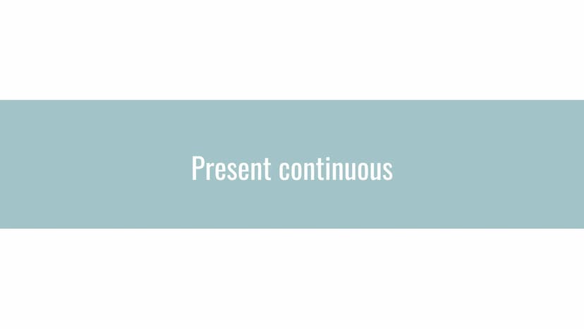 Present continuous
VS
Present simple
Le strutture e come utilizzarli Present simple
Si usa per:
•Parlare di azioni abituali:
She always drin