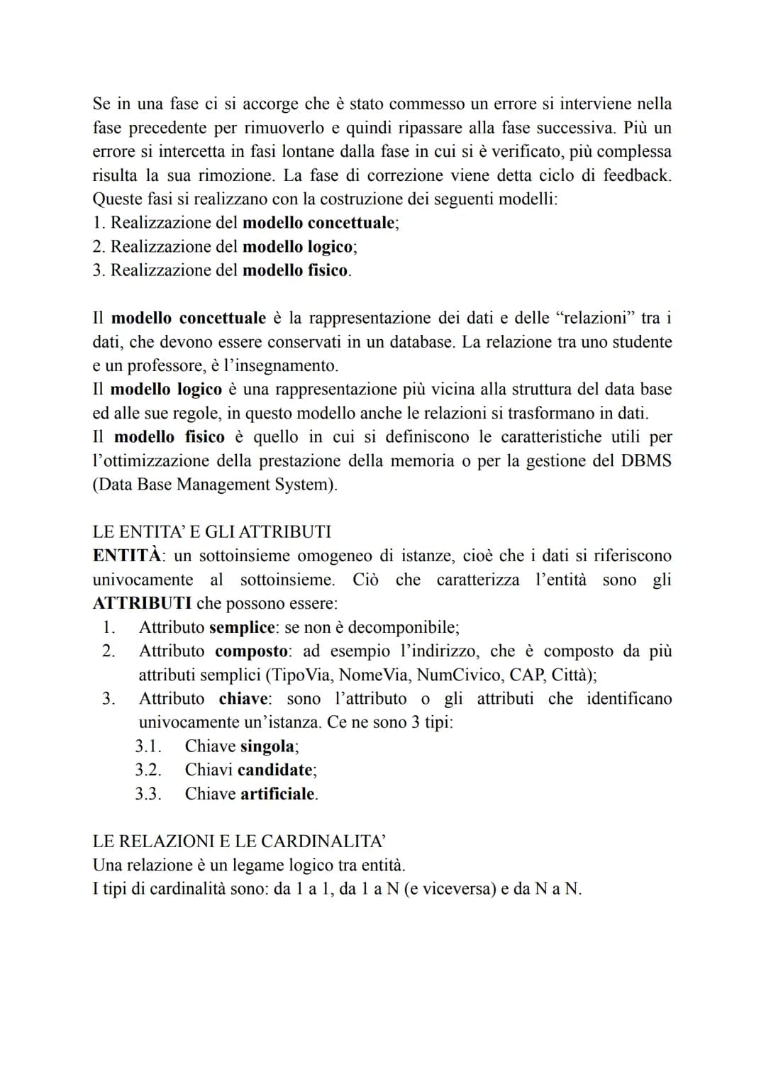 NASCITA DEI DATABASE
Uno degli scopi dell'informatica è quello di "conservare" dati. Il concetto di
"conservare" è di disporre in modo ordin