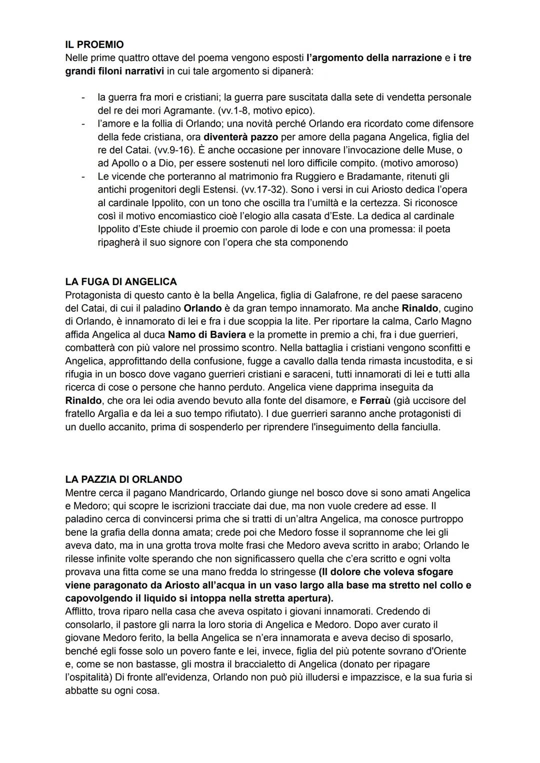 IL PROEMIO
Nelle prime quattro ottave del poema vengono esposti l'argomento della narrazione e i tre
grandi filoni narrativi in cui tale arg