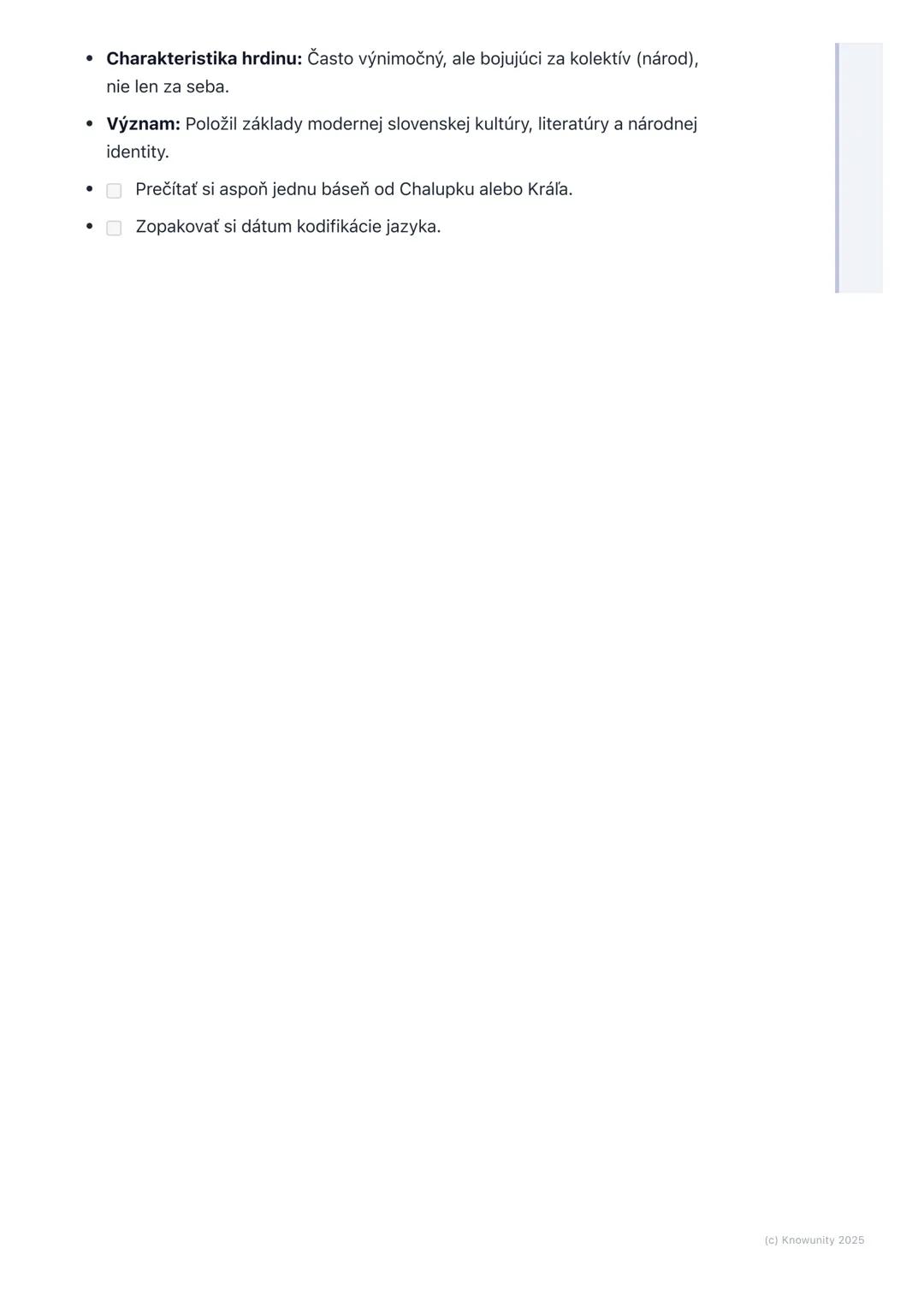 # Slovenský romantizmus
(úvod)

1. Prehľad slovenského romantizmu

Slovenský romantizmus je kľúčové obdobie v našej literatúre a národných
d