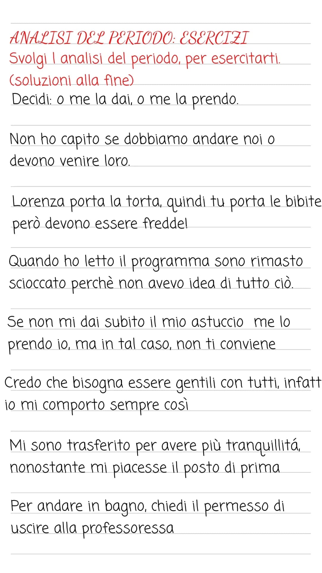 Esercitazione per Analisi del Periodo