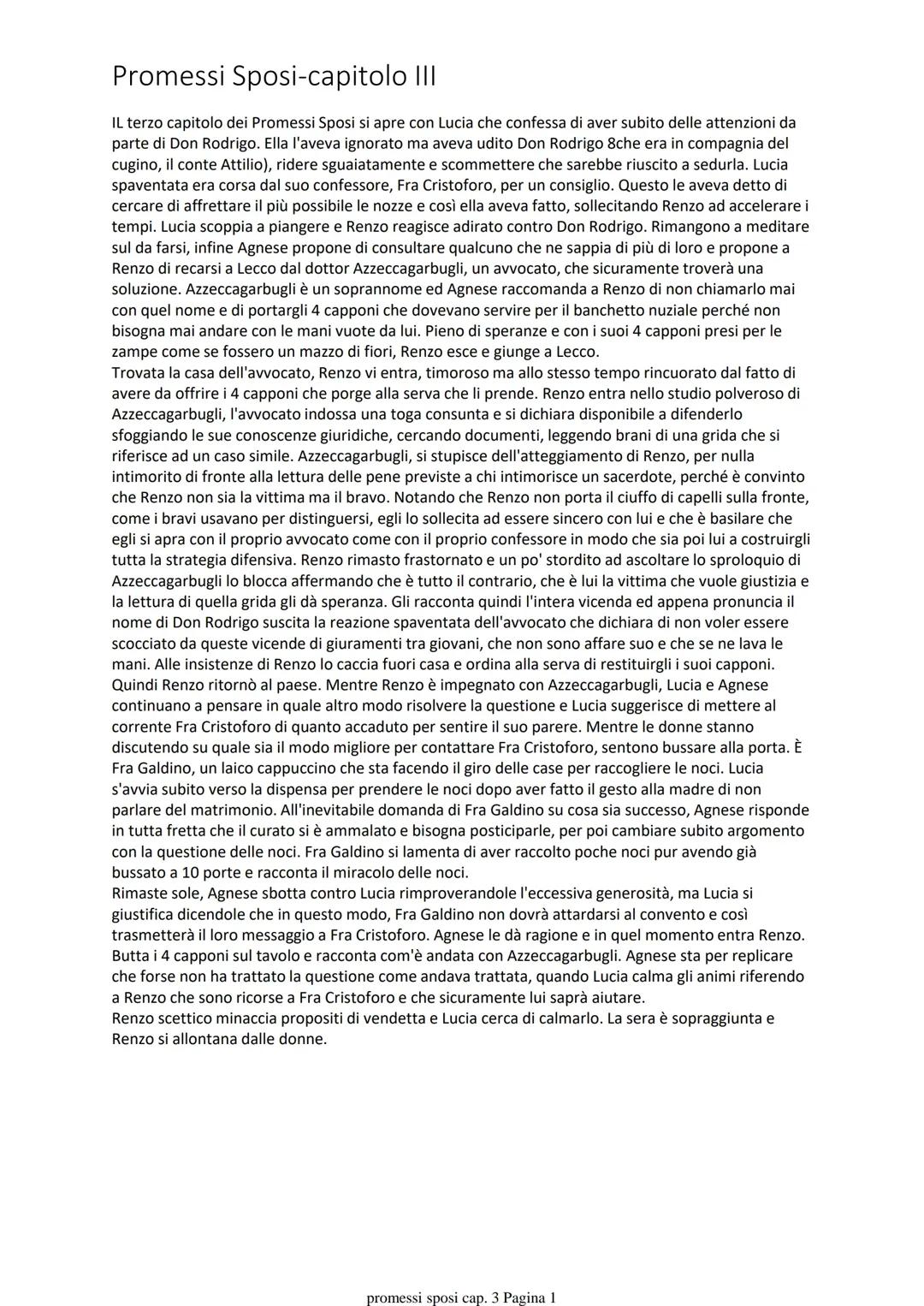 promessi sposi - capitolo III