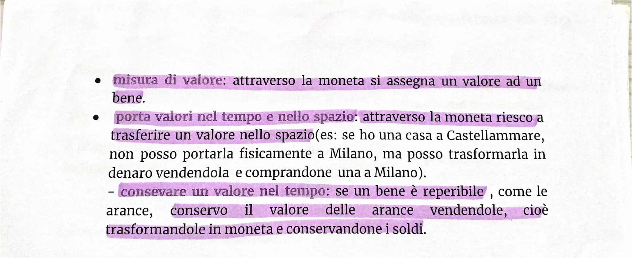 La moneta
La moneta serve come intermediaria negli scambi.
Un'attività economica nasce quando nascono gli scambi. Gli uomini
primitivi effet
