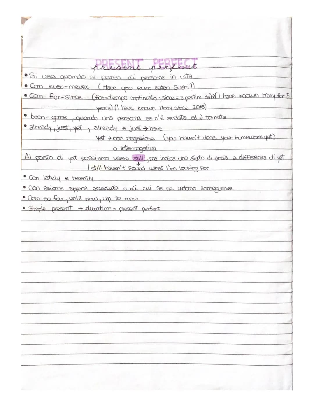 Present perfect