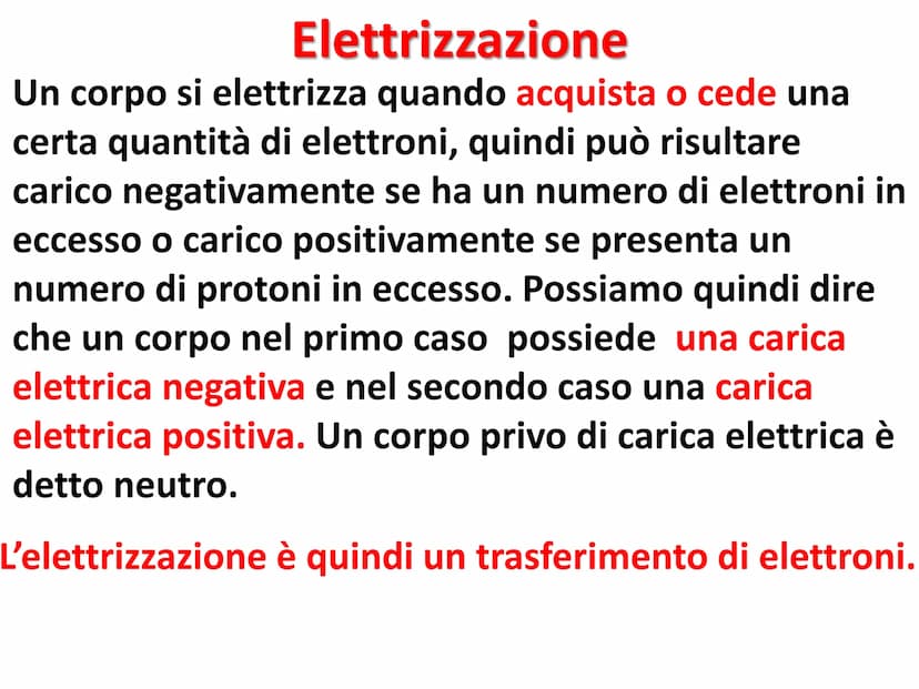 Cariche elettriche
Esistono due tipi di cariche elettriche: positive
(protoni) e negative (elettroni)" Elettrizzazione
<< Gli antichi greci 